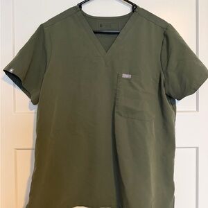 Figs Green Scrub Top